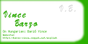 vince barzo business card